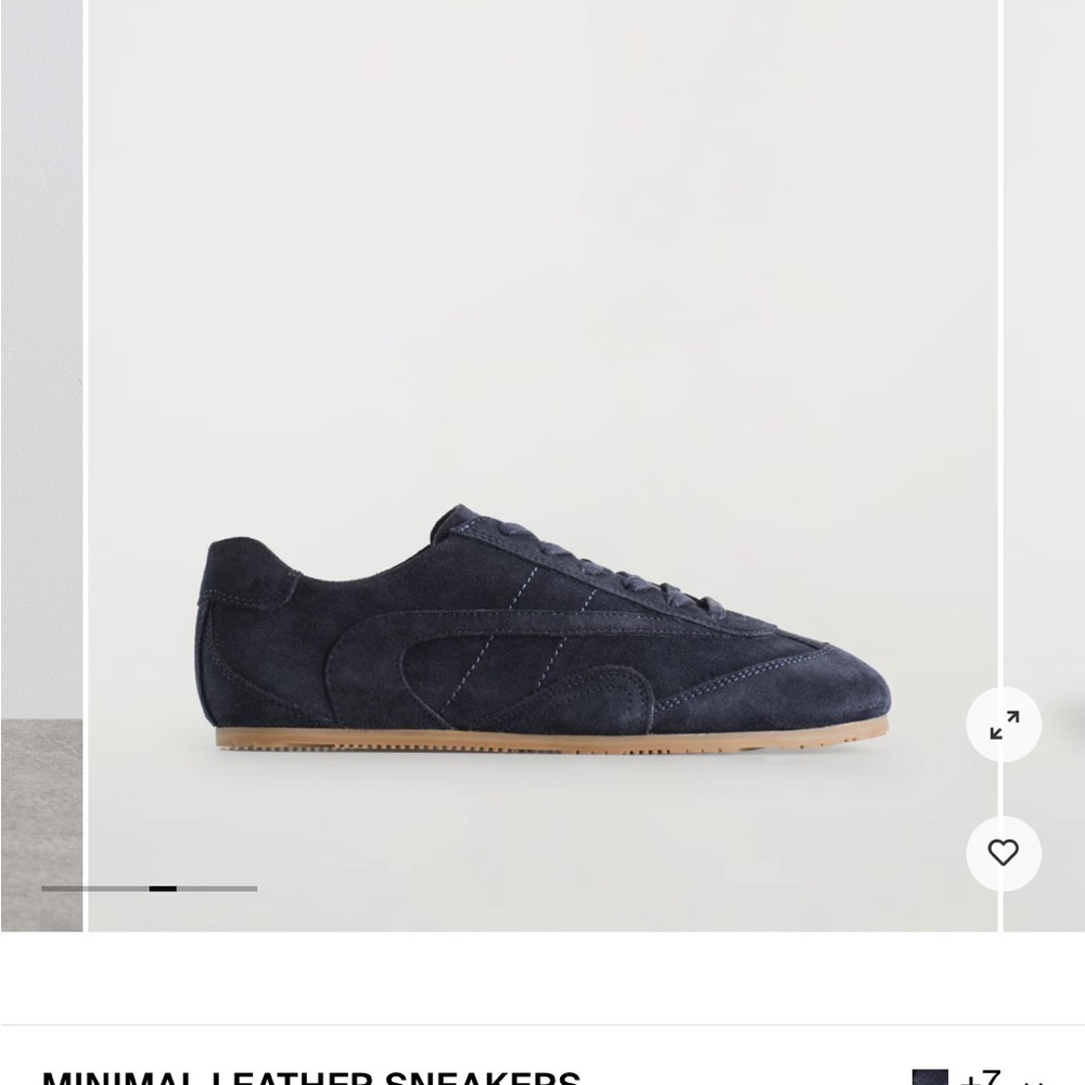 COS Minimal Suede Sneakers - Navy